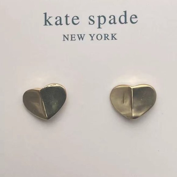 Kate Spade Gold Small heart-shaped earrings - Picture 1 of 6